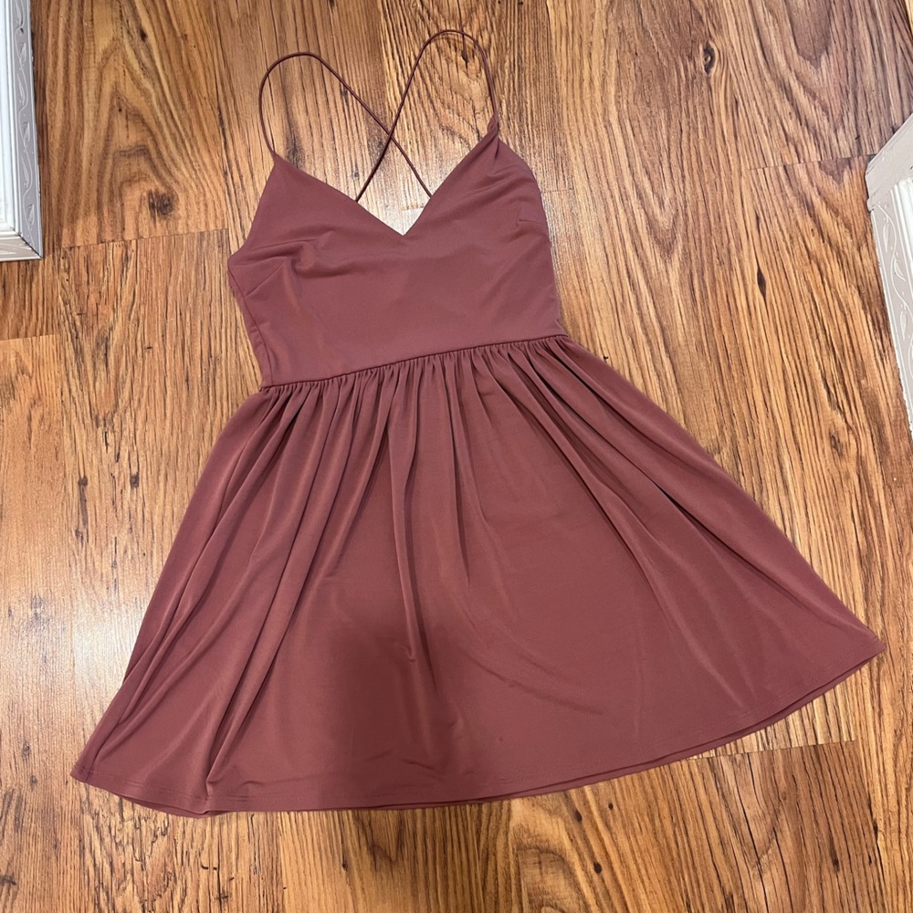 Mauve mini skater dress